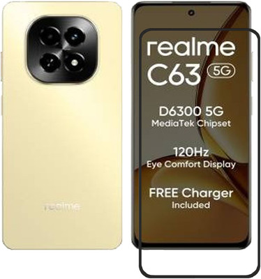 AKSHUD Edge To Edge Tempered Glass for Realme C63 5G, realme C63 5G(Pack of 1)