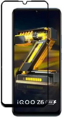 O2MG Edge To Edge Tempered Glass for IQOO Z6 44W(Pack of 1)