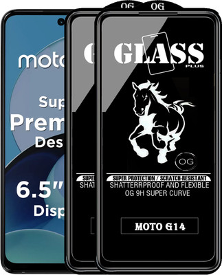 PFOAM Edge To Edge Tempered Glass for MOTO G14(Pack of 2)