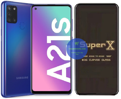 TELESHIELD Edge To Edge Tempered Glass for Samsung Galaxy A21s, Super X Edge Glass, Super X Tempered Glass, Super X Screen Protector(Pack of 1)