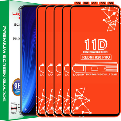 Laxdom Edge To Edge Tempered Glass for Mi K20 Pro(Pack of 5)
