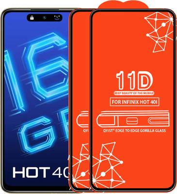 Qyist Edge To Edge Tempered Glass for Infinix Hot 40I(Pack of 2)
