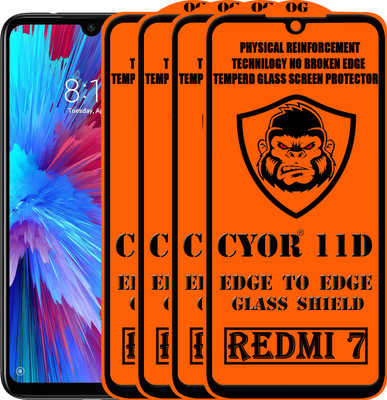 CYOR Edge To Edge Tempered Glass for REDMI 7(Pack of 4)