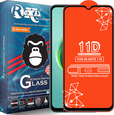 Roxel Edge To Edge Tempered Glass for Mi Note 11E(Pack of 1)