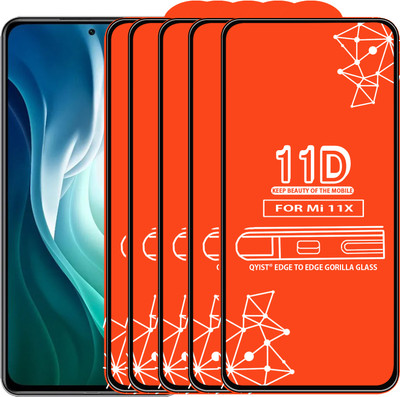 Qyist Edge To Edge Tempered Glass for Mi 11X(Pack of 5)