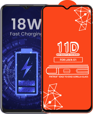 PikTrue Edge To Edge Tempered Glass for LAVA O1(Pack of 1)