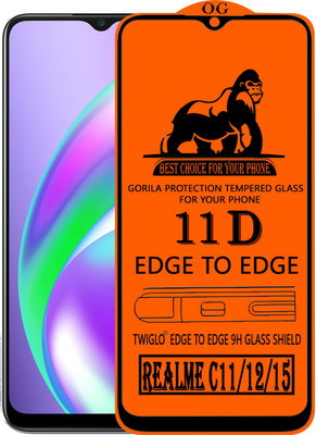 TWIGLO Edge To Edge Tempered Glass for REALME C11(Pack of 1)
