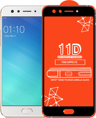 Qyist Edge To Edge Tempered Glass for Oppo F3(Pack of 1)