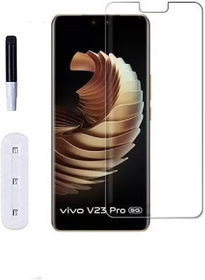 A-Allin1 Edge To Edge Tempered Glass for Vivo V23 Pro, UV Temper Glass (With Front Sensor Cut - Screen Guard)(Pack of 1)