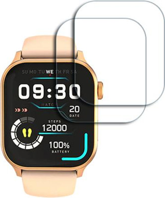 SOMTONE Edge To Edge Tempered Glass for Fire-Boltt Rise 1.85 inche SMARTWATCH SCREEN GUARD(Pack of 2)