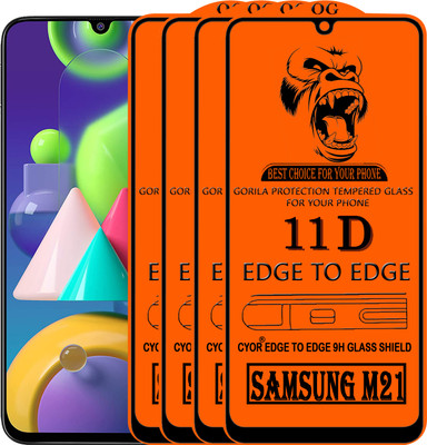 CYOR Edge To Edge Tempered Glass for SAMSUNG M21(Pack of 4)