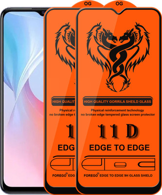 Forego Edge To Edge Tempered Glass for Vivo Y76 5G(Pack of 2)