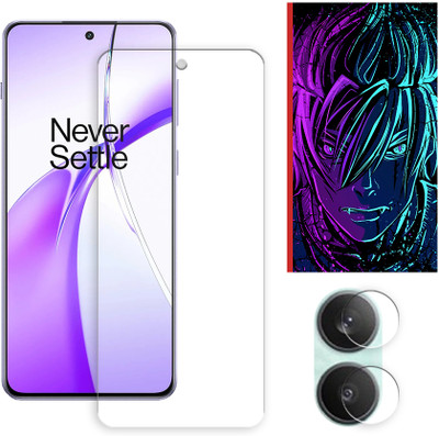 ARBAN Edge To Edge Tempered Glass for OnePlus Nord CE4 5G Tempered Glass Screen Protector | Anti-Scratch | Edge to Edge Full Coverage | 9H Hardness (1 FRONT SCREEN GUARD + 1 CAMERA LENS PROTECTOR + 1 FREE BACK EMBOSSED SKIN002)(Pack of 1)