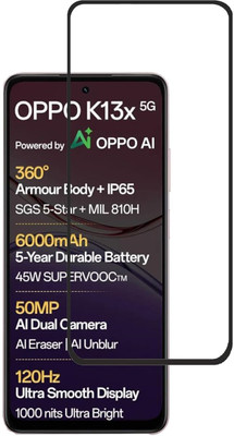 Bodoma Edge To Edge Tempered Glass for Oppo K13X 5G(Pack of 1)