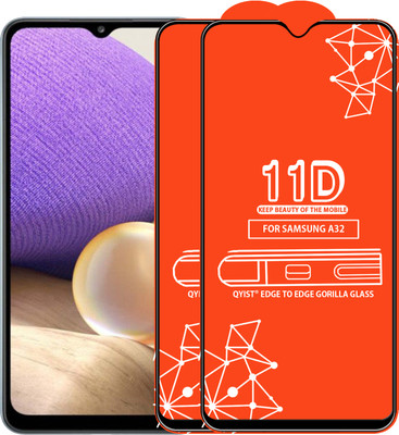 Qyist Edge To Edge Tempered Glass for Samsung Galaxy A32(Pack of 2)