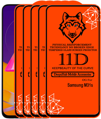 CRodible Edge To Edge Tempered Glass for Samsung Galaxy M31s(Pack of 5)