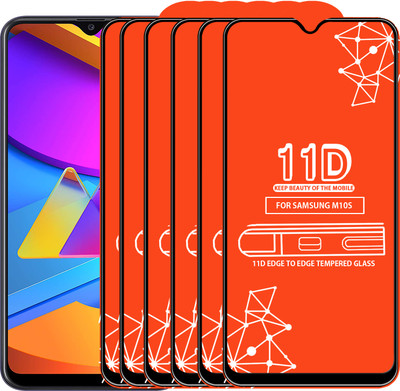 Roxel Edge To Edge Tempered Glass for Samsung Galaxy M10S(Pack of 6)