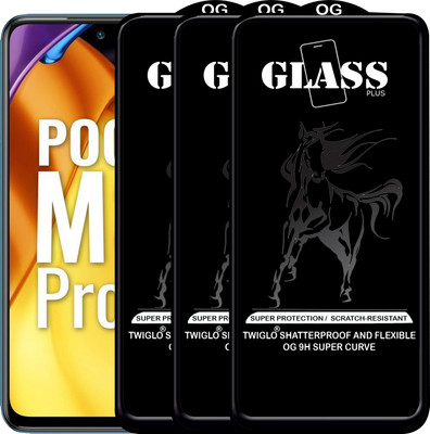 TWIGLO Edge To Edge Tempered Glass for REDMI POCO M3 PRO 5G(Pack of 3)