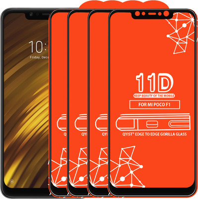 Qyist Edge To Edge Tempered Glass for POCO F1(Pack of 4)