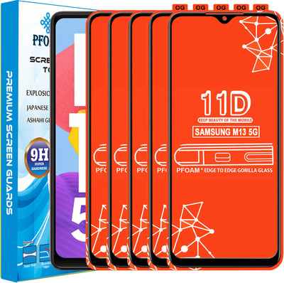 PFOAM Edge To Edge Tempered Glass for SAMSUNG GALAXY M13 5G(Pack of 5)