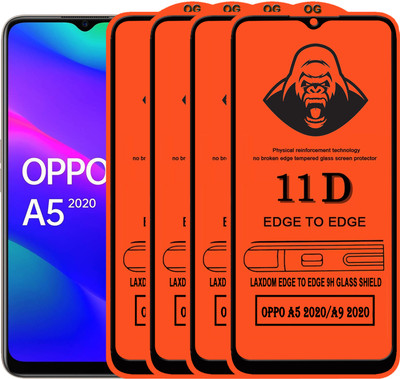 Laxdom Edge To Edge Tempered Glass for OPPO A9 2020(Pack of 4)