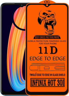 TWIGLO Edge To Edge Tempered Glass for INFINIX HOT 30I(Pack of 1)