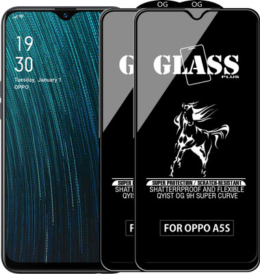 Qyist Edge To Edge Tempered Glass for OPPO A5S(Pack of 2)