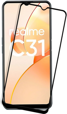 AuraX Edge To Edge Tempered Glass for realme C31(Pack of 1)