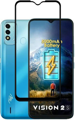TempGlow Edge To Edge Tempered Glass for Itel Vision 2S(Pack of 1)