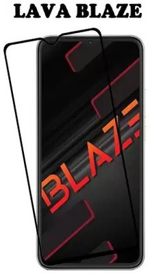 O2MG Edge To Edge Tempered Glass for LAVA Blaze(Pack of 1)