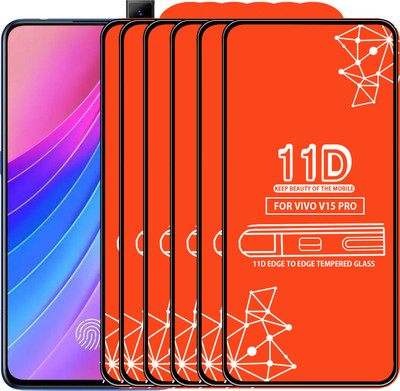 Roxel Edge To Edge Tempered Glass for Vivo V15 Pro(Pack of 6)