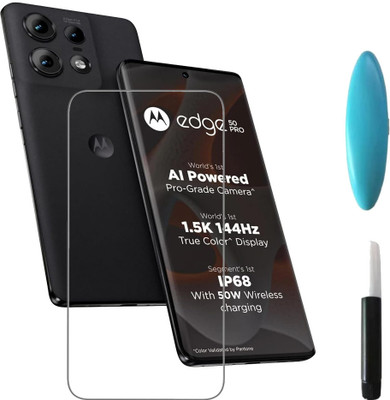 DSCASE Edge To Edge Tempered Glass for MOTOROLA Edge 50 Pro 5G, MOTO Edge 50 Pro 5G, (UV)(Pack of 1)