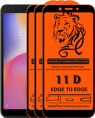 Forego Edge To Edge Tempered Glass for Mi Redmi 6A(Pack of 3)