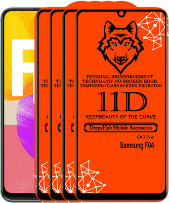 CRodible Edge To Edge Tempered Glass for Samsung Galaxy F04(Pack of 4)