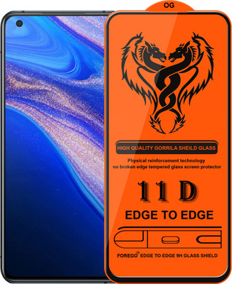 Forego Edge To Edge Tempered Glass for vivo X50(Pack of 1)