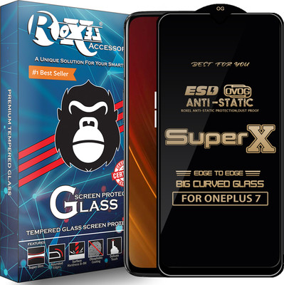 Roxel Edge To Edge Tempered Glass for ONEPLUS 7(Pack of 1)