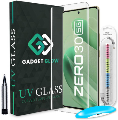 Gadget Glow Edge To Edge Tempered Glass for Infinix Zero 30, Infinix Note 40 Pro, Infinix Note 40 Pro Plus, UV Glue Tempered Glass with Cable Protector(Pack of 1)