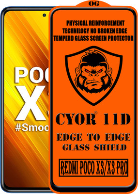 CYOR Edge To Edge Tempered Glass for REDMI POCO X3(Pack of 1)