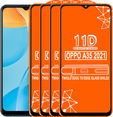 TWIGLO Edge To Edge Tempered Glass for OPPO A35 2021(Pack of 4)