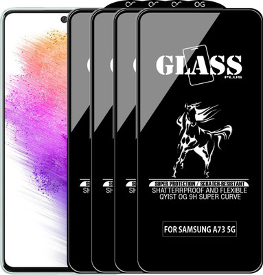 Qyist Edge To Edge Tempered Glass for SAMSUNG GALAXY A73 5G(Pack of 4)
