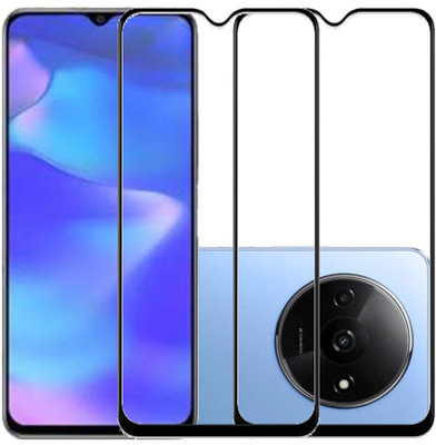 KMPERED Edge To Edge Tempered Glass for POCO C61, Poco C61(Pack of 2)