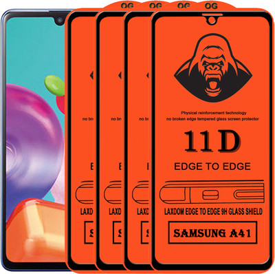 Laxdom Edge To Edge Tempered Glass for SAMSUNG GALAXY A41(Pack of 4)