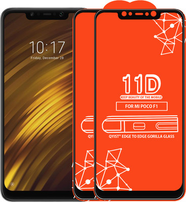 Qyist Edge To Edge Tempered Glass for POCO F1(Pack of 2)