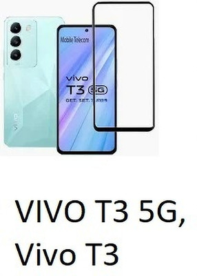 Quicknick Edge To Edge Tempered Glass for VIVO T3 5G, Vivo T3(Pack of 1)