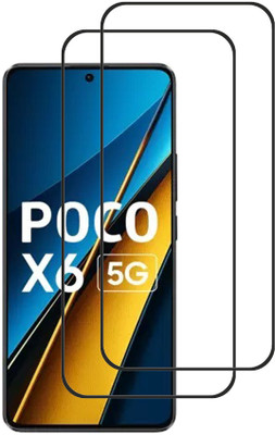 KARTRAY Edge To Edge Tempered Glass for Poco X6 5G(Pack of 2)