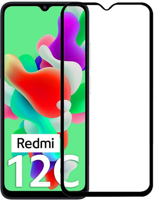 EITANSHA CREATION Edge To Edge Tempered Glass for Redmi 12C, Redmi 12c(Pack of 1)