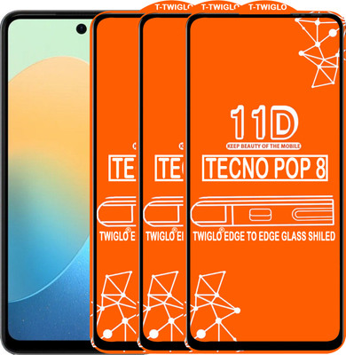 Flipkart SmartBuy Edge To Edge Tempered Glass for TECNO POP 8(Pack of 3)