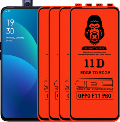 Laxdom Edge To Edge Tempered Glass for OPPO F11 PRO(Pack of 4)