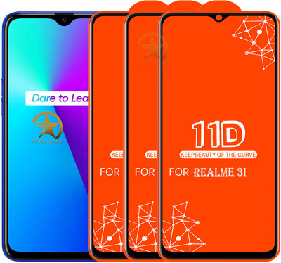 HQ Protection Edge To Edge Tempered Glass for Realme 3i(Pack of 3)