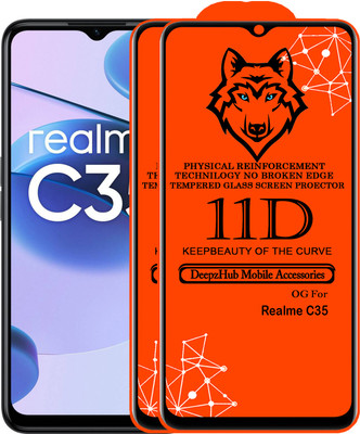 CRodible Edge To Edge Tempered Glass for Realme C35(Pack of 2)